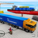 cargo transport truck driving