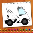 coloring book excavator trucks